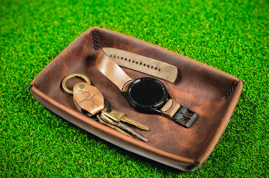 Side-Piece Watchband Samsung Galaxy — hero shot showing side-buckle Horween leather Galaxy band