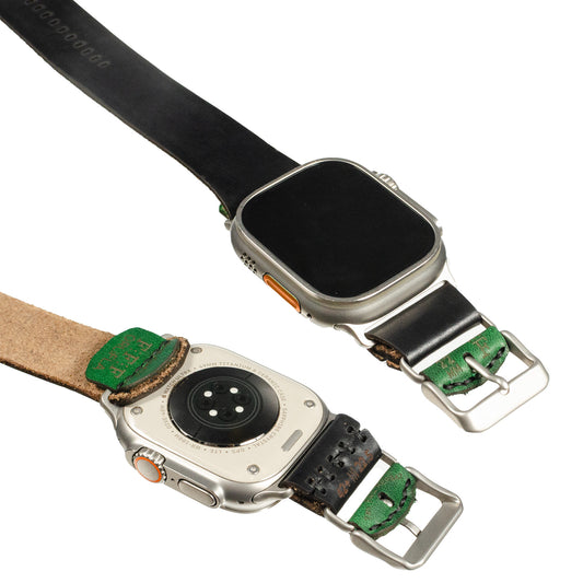 Side-Piece Watchband Apple Watch — detail showing topsy-tails side closure mechanism