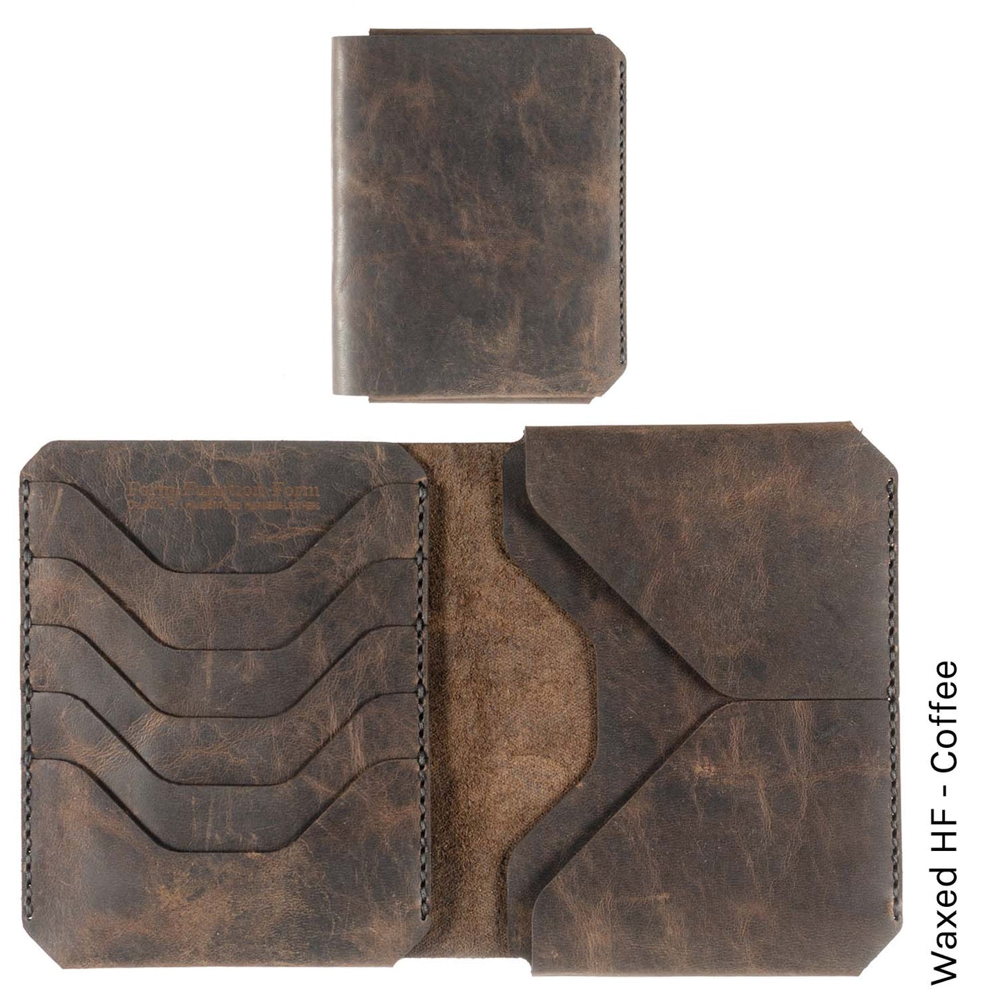 JetSet Passport Wallet in Waxed HF Coffee — front view