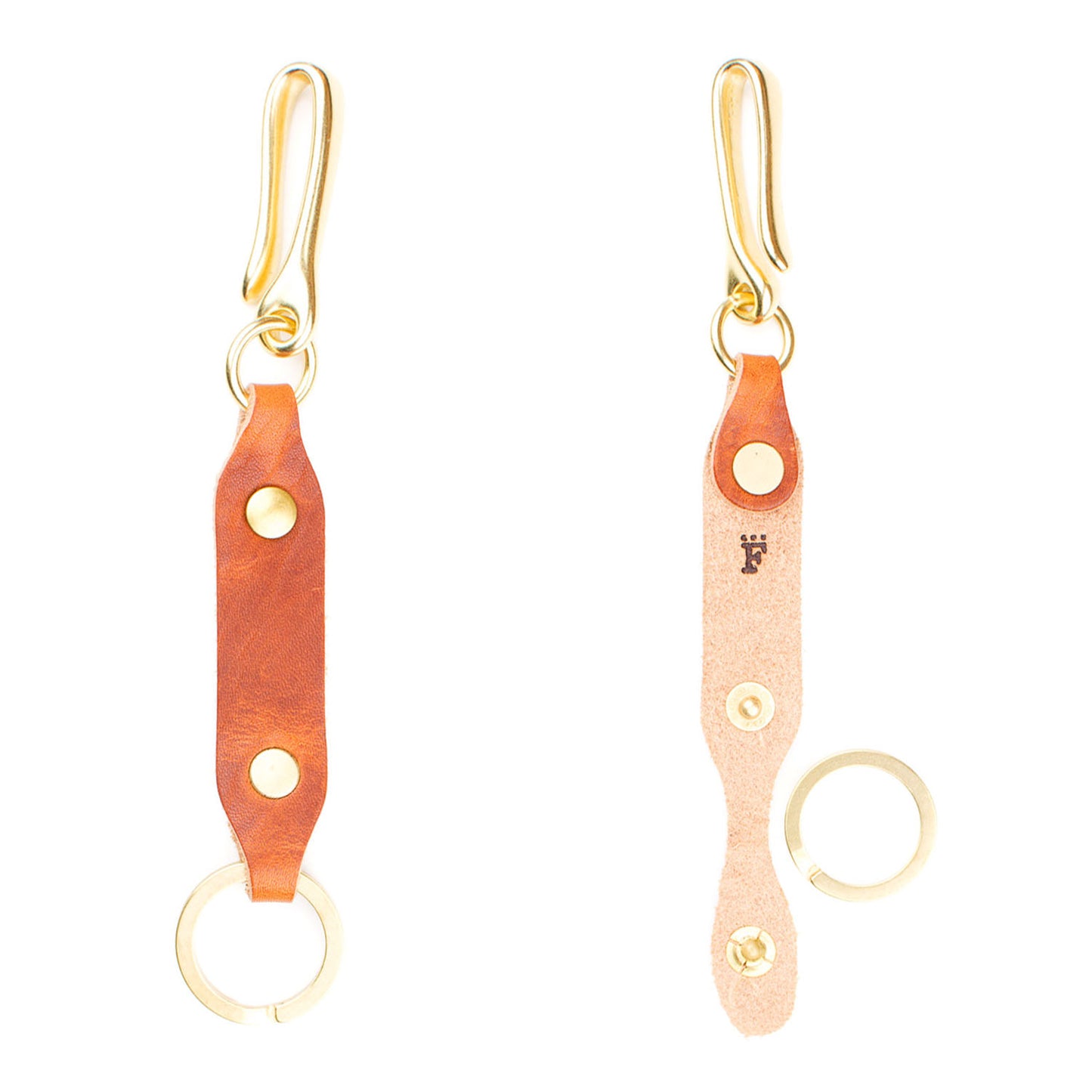 Short Leash Fob in Veg Tan Dublin Ale — front view
