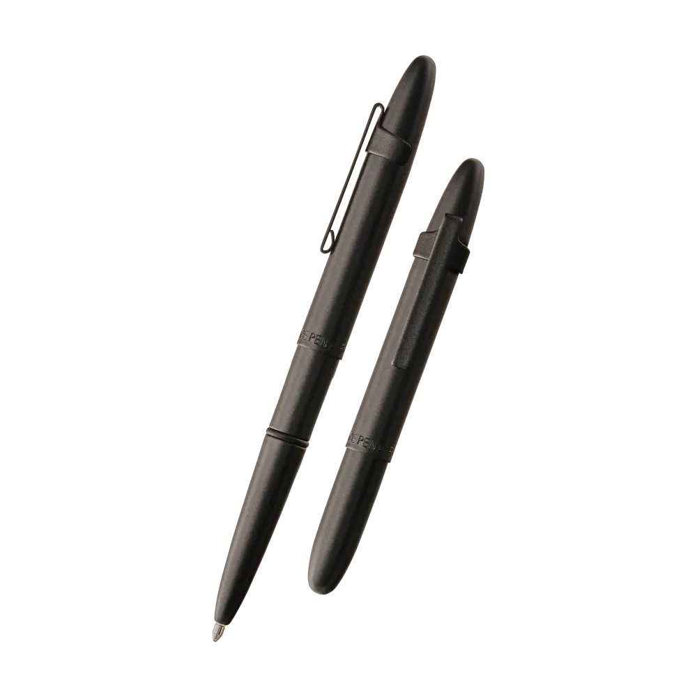 Fisher Space Pen in Matte Black — angled front view