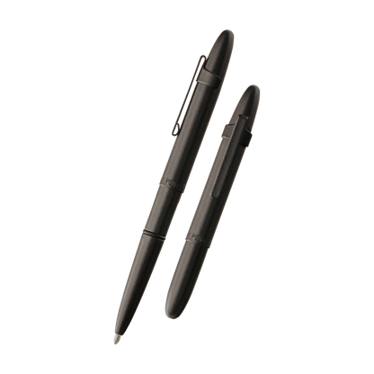 Fisher Space Pen in Matte Black — angled front view