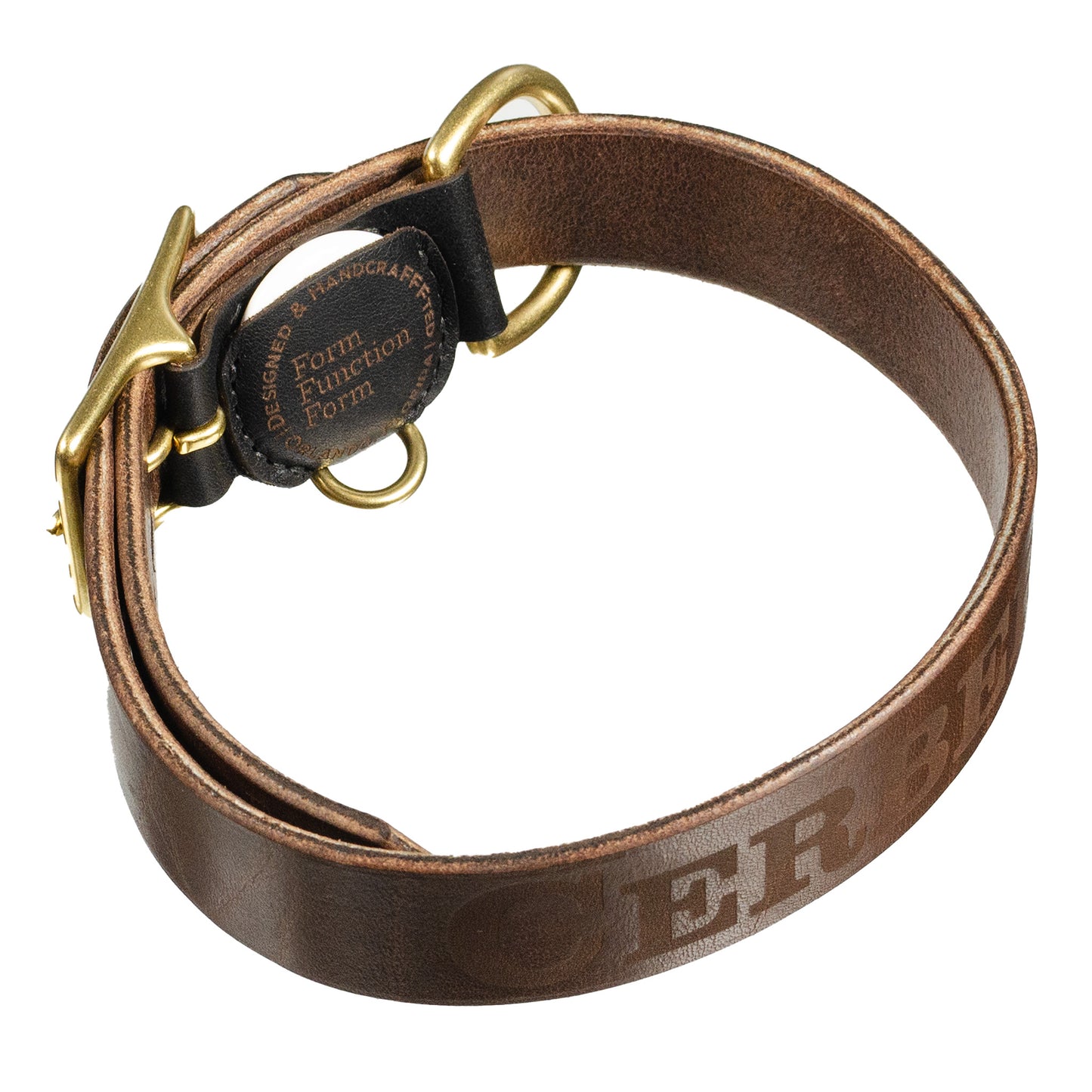 Best FFFriend AirTag Collar in Latigo Espresso (Natural) — front view