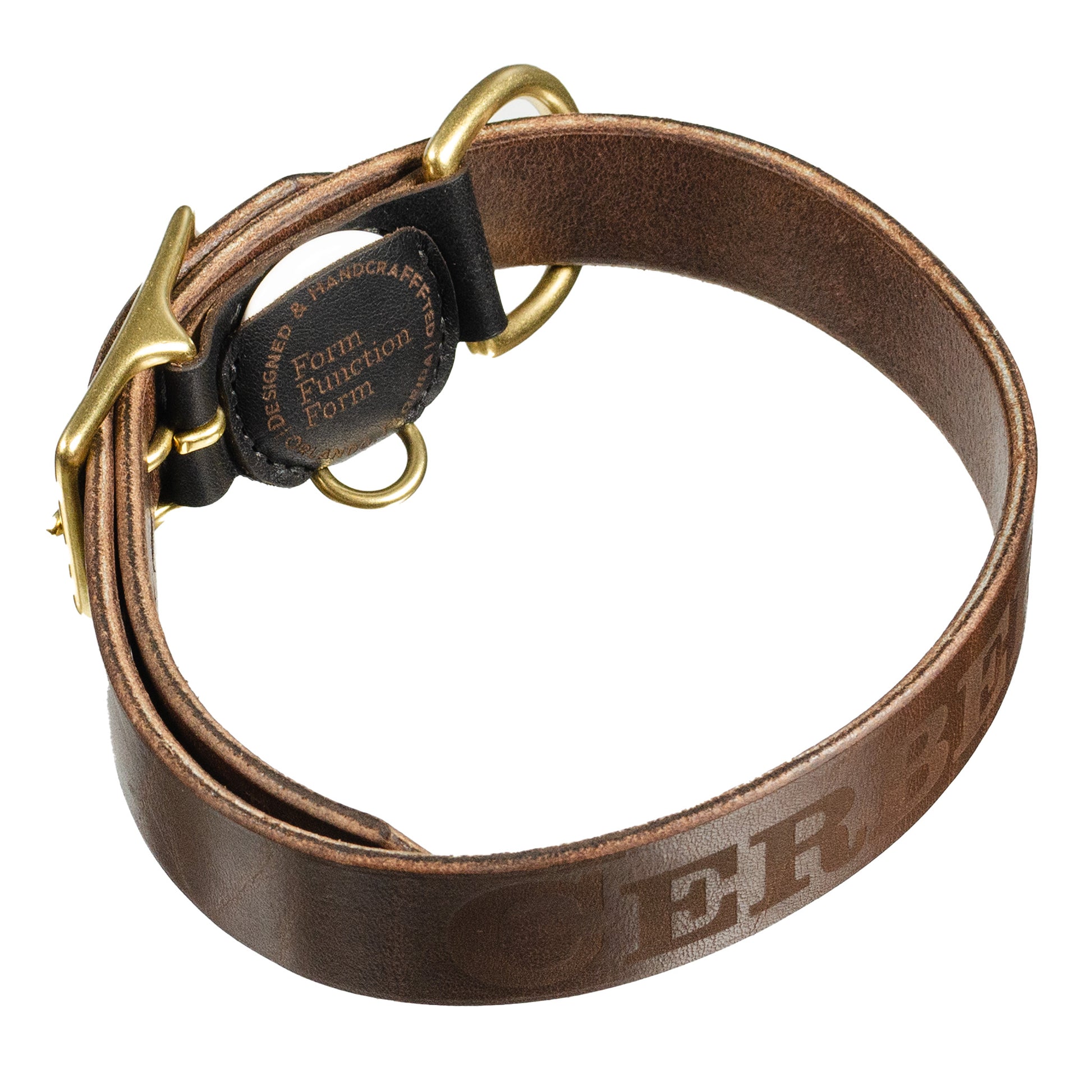 Best FFFriend AirTag Collar in Latigo Espresso (Natural) — front view