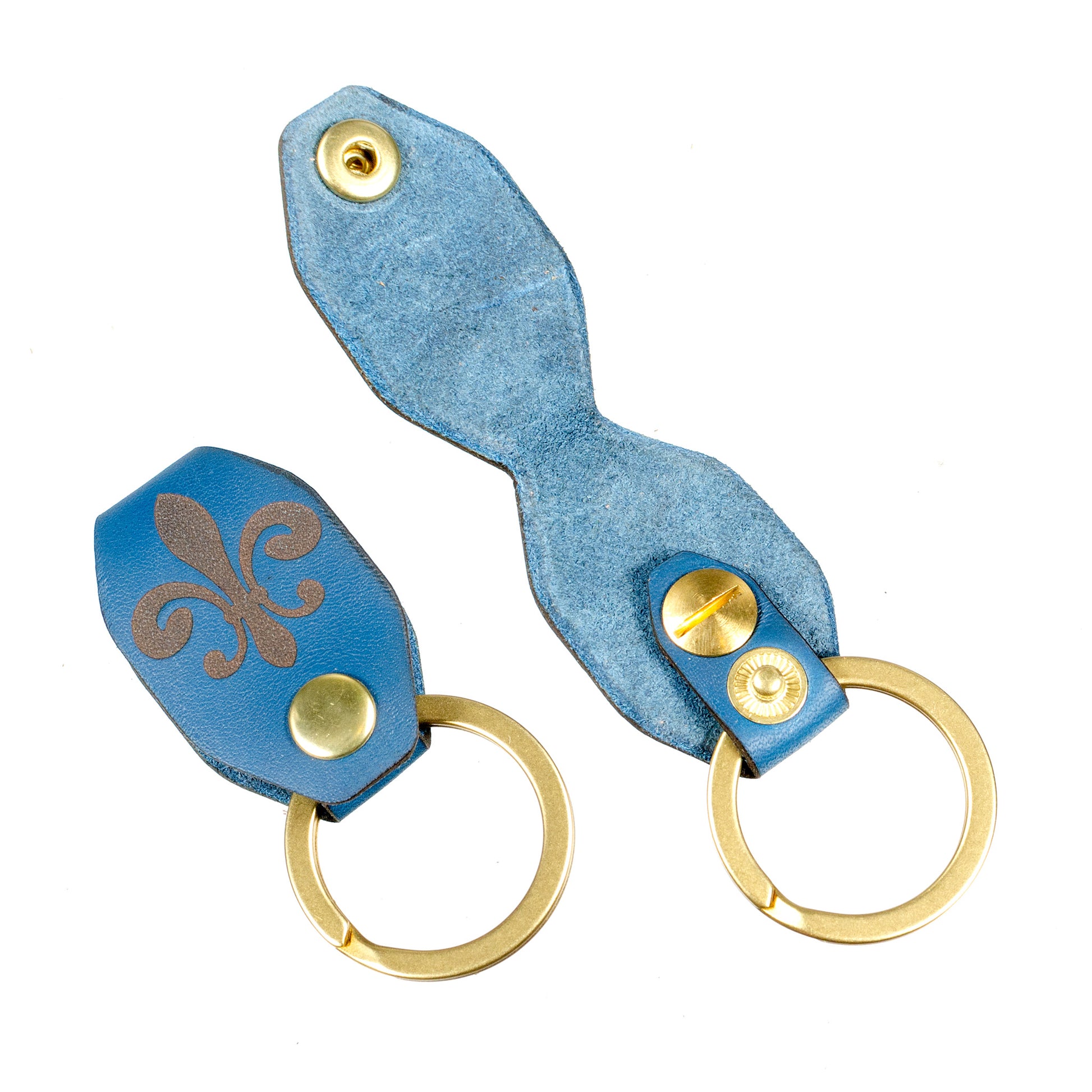 Ring Clip — angle view showing leather grain and ring hardware