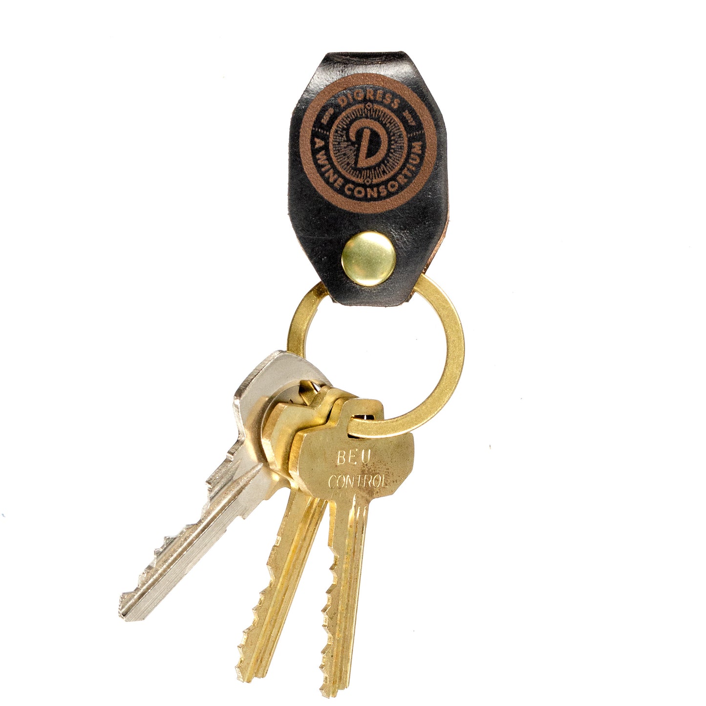 Ring Clip in Chromexcel Black — front view