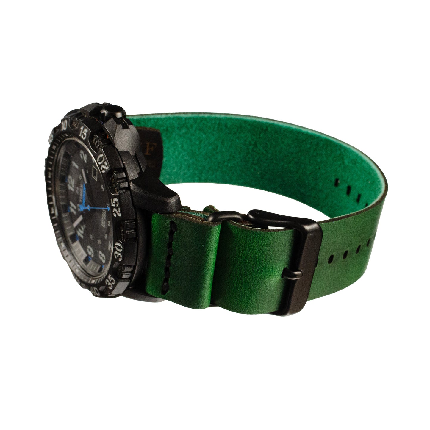 Side-Piece Watchband Standard — flat lay showing band at 20mm