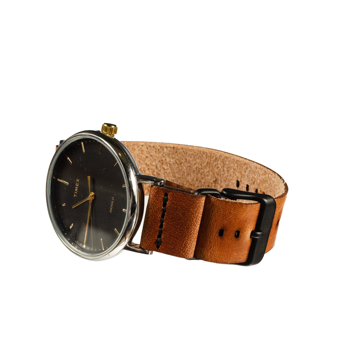 Side-Piece Watchband Standard — flat lay showing full band with hardware at 22mm