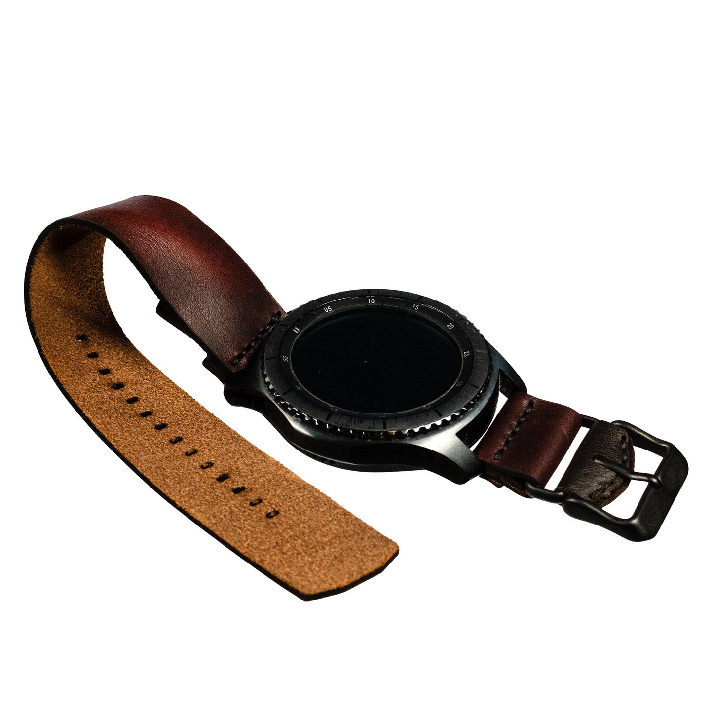 Side-Piece Watchband Standard — lug end detail showing stitching finish