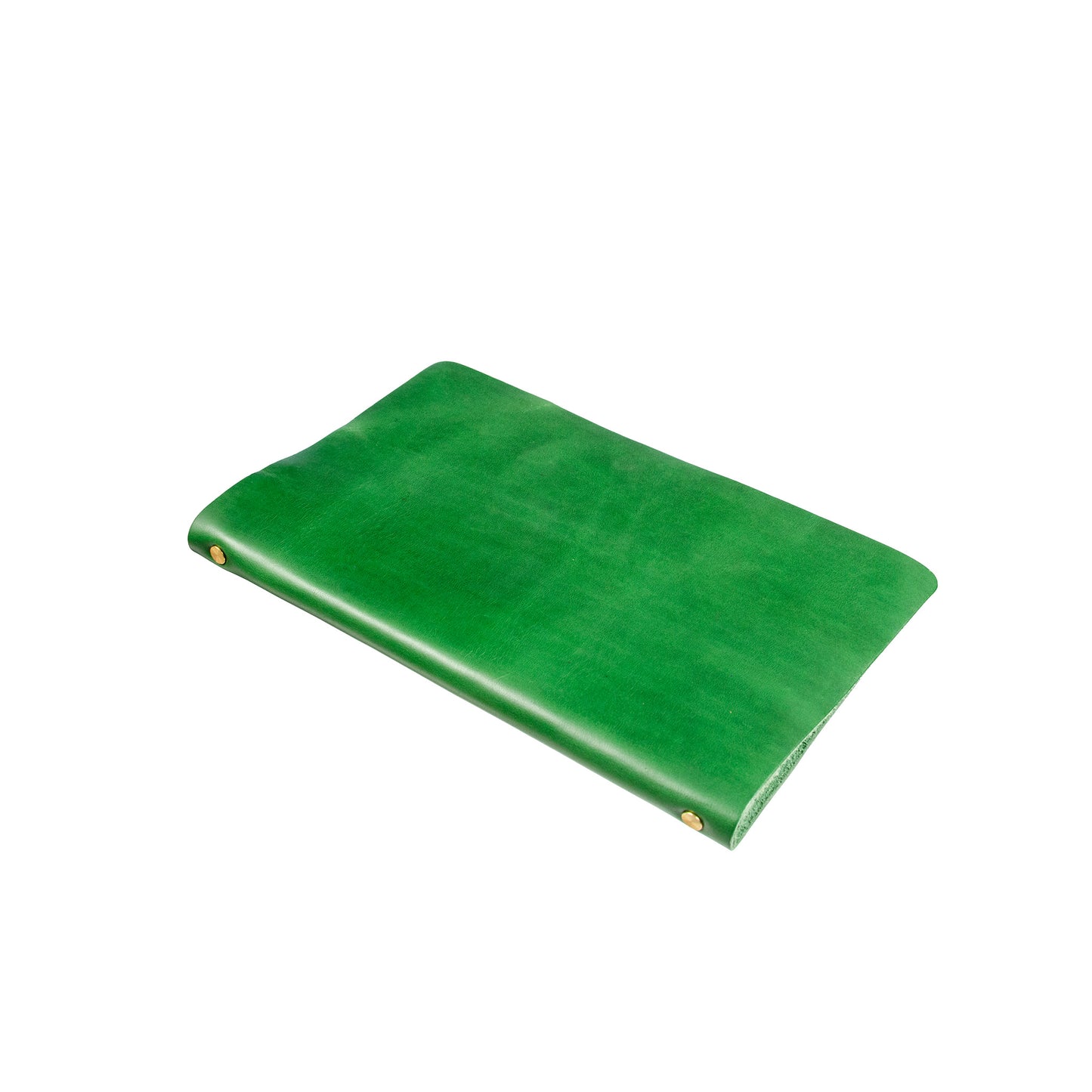 Slip Notebook Cover Custom Series in Chromexcel Kelly Green — front view