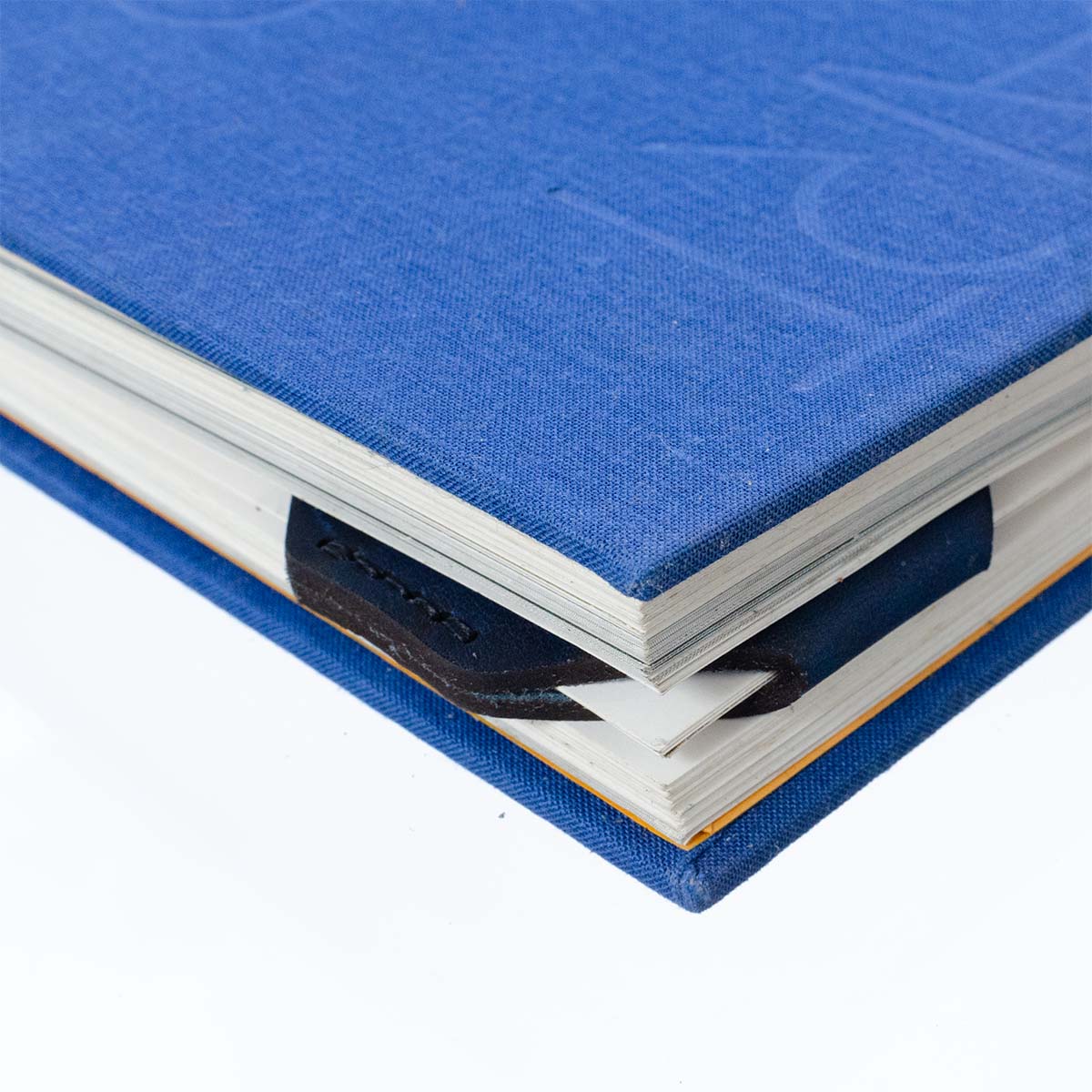 FFF Corner Bookmark — detail showing edge finishing and stitching