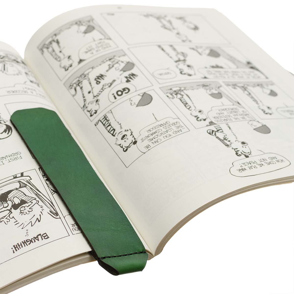 FFF Spine Bookmark in Chromexcel Kelly Green — front view