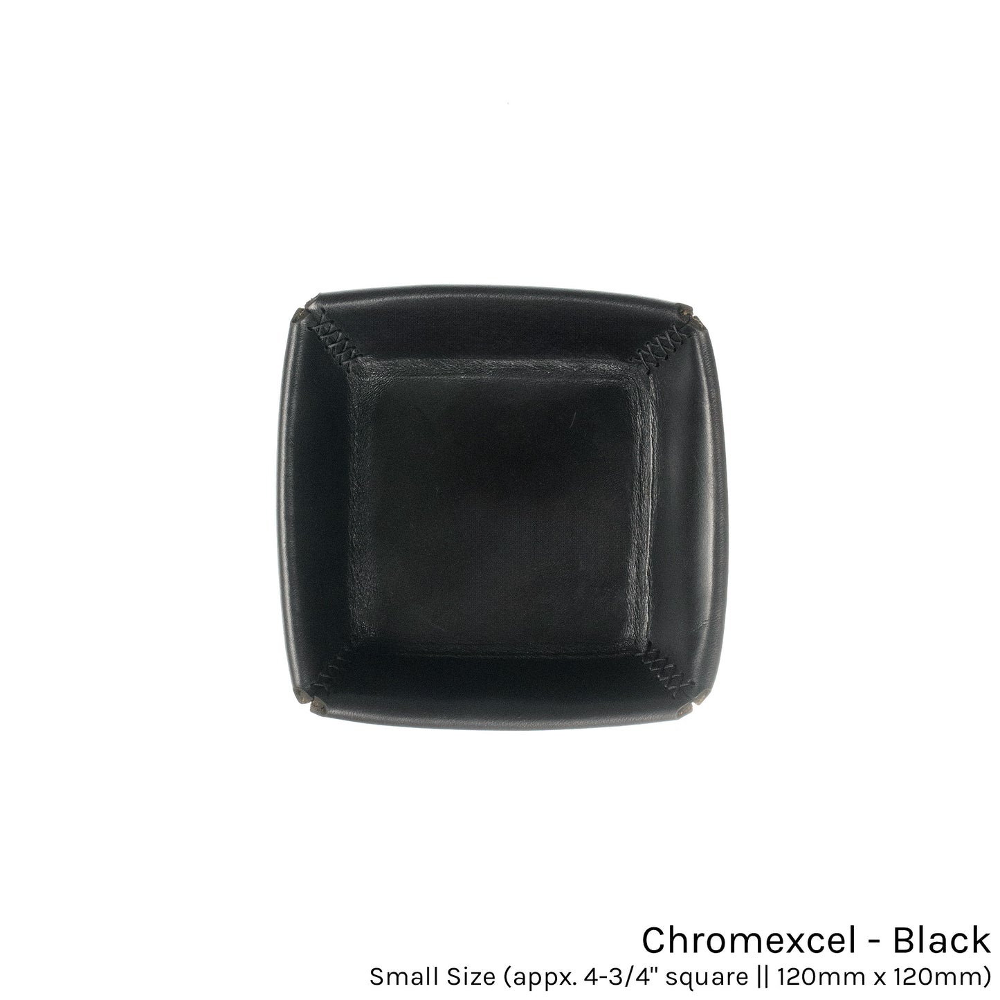 FFF Valet Tray in Chromexcel Black — front view