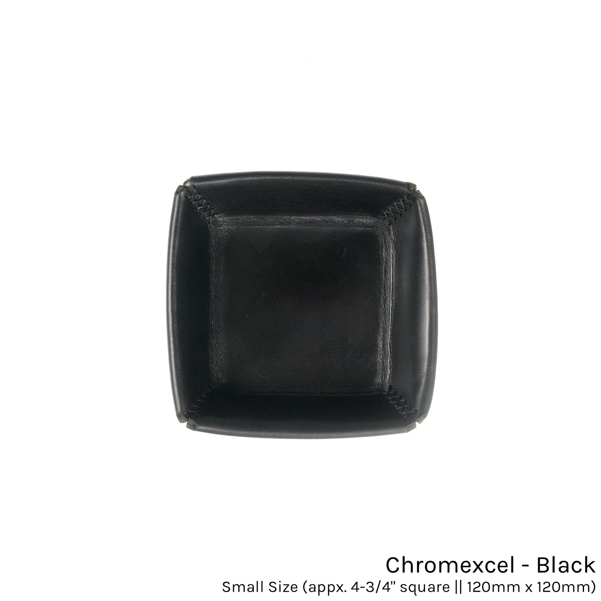 FFF Valet Tray in Chromexcel Black — front view