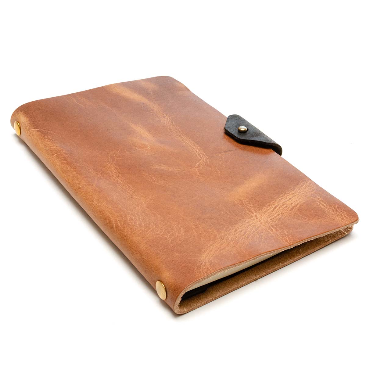 Slot Notebook Cover in Veg Tan Dublin Ale — front view