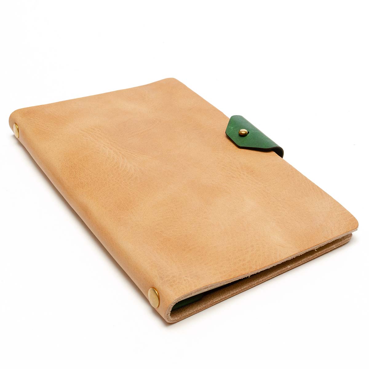 Slot Notebook Cover in Veg Tan Harvest Wheat — front view