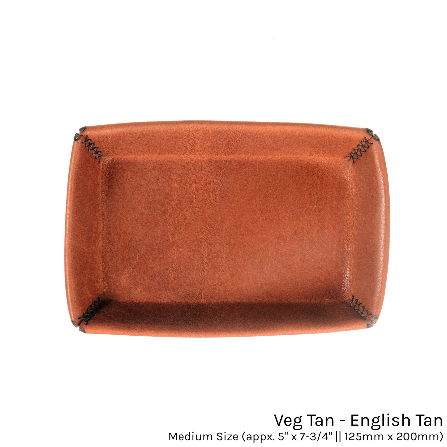 FFF Valet Tray in Veg Tan Deep Burgundy — front view