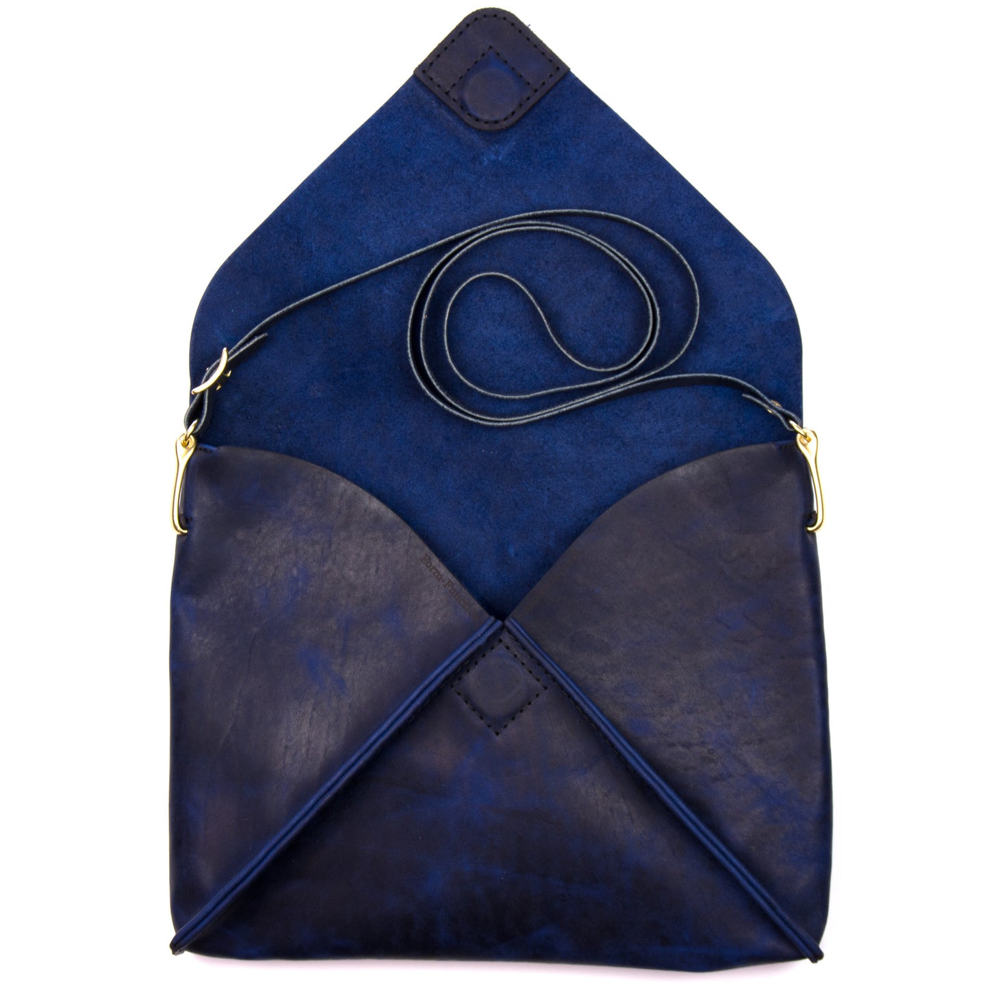 Nickel Bag in Waxed HF Tumbled Ink — front view