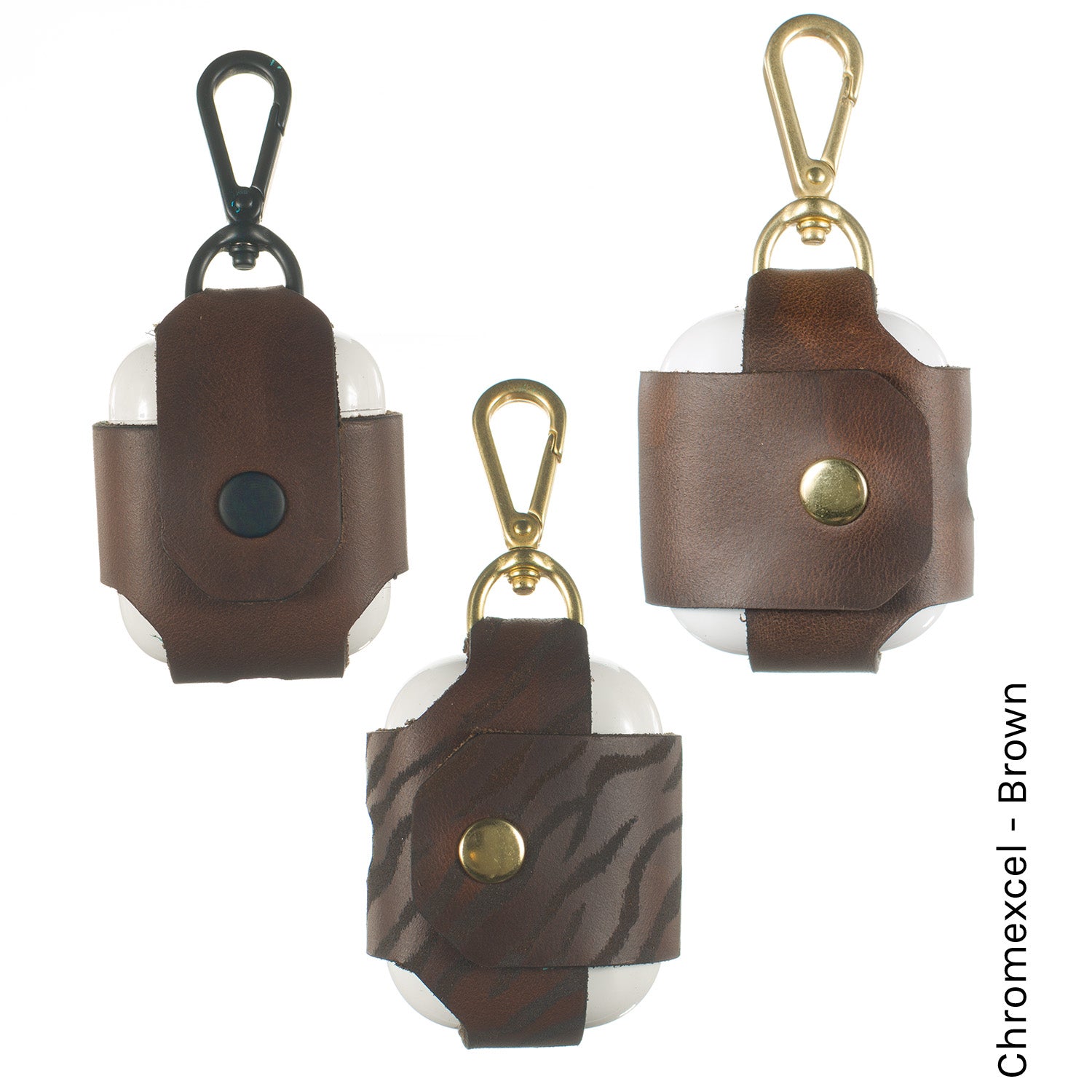 AirPod AirPouch in Chromexcel Brown — front view
