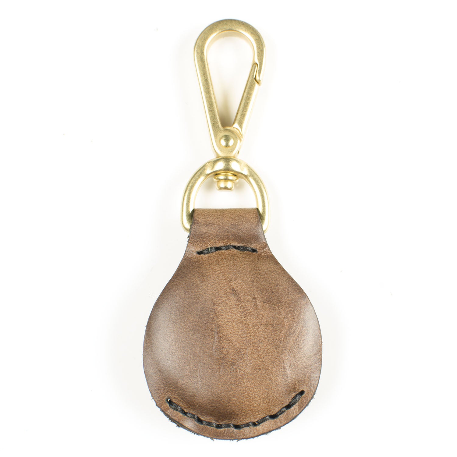 AirTag FFFob Clip in Chromexcel Espresso (Natural) — front view
