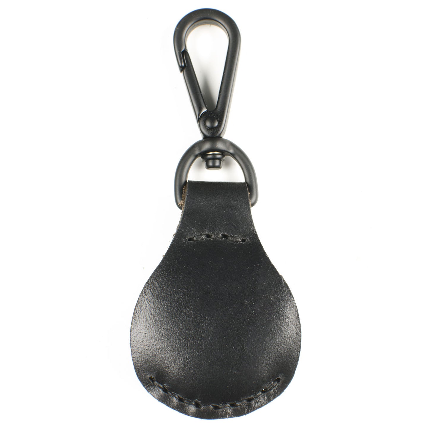 AirTag FFFob Clip in Chromexcel Black with matte black hardware — front view