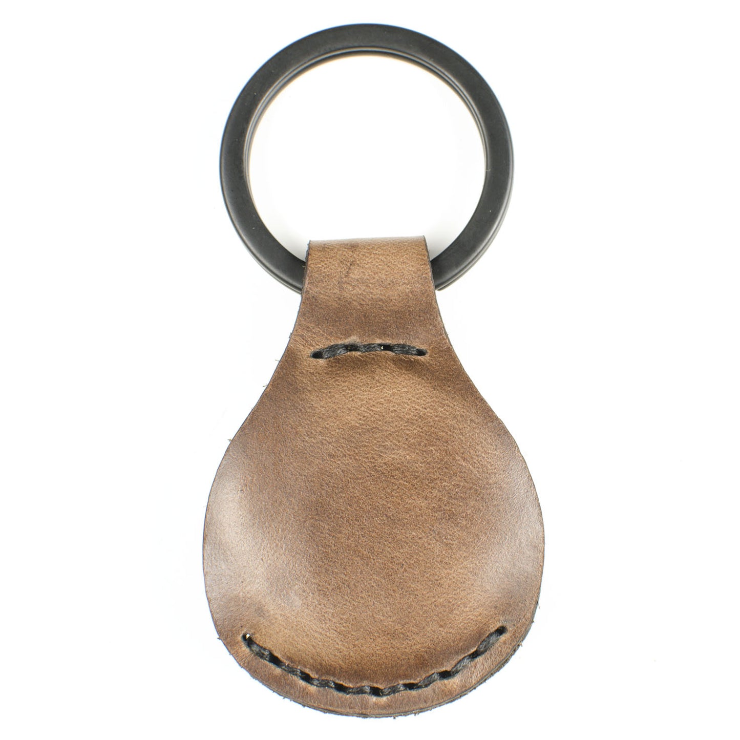 AirTag FFFob Key Ring in Chromexcel Espresso (Natural) — front view