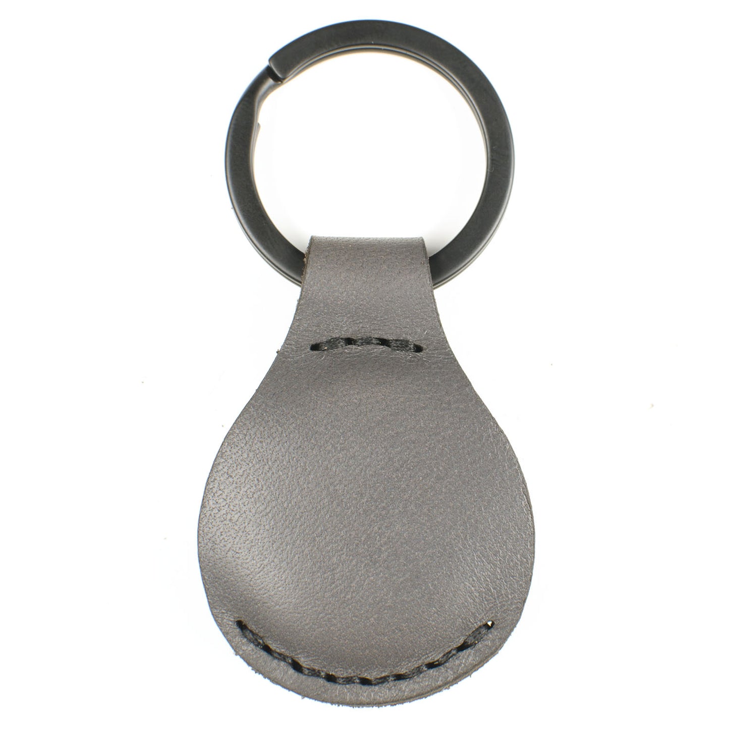 AirTag FFFob Key Ring — detail showing leather grain and ring attachment