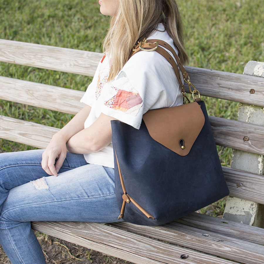 Three-Way Bag — back panel view showing strap attachment points