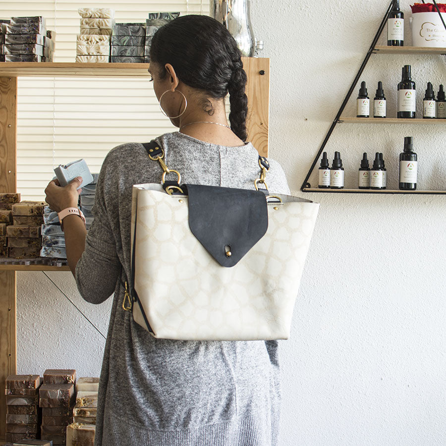 Three-Way Bag — interior view showing organization pockets