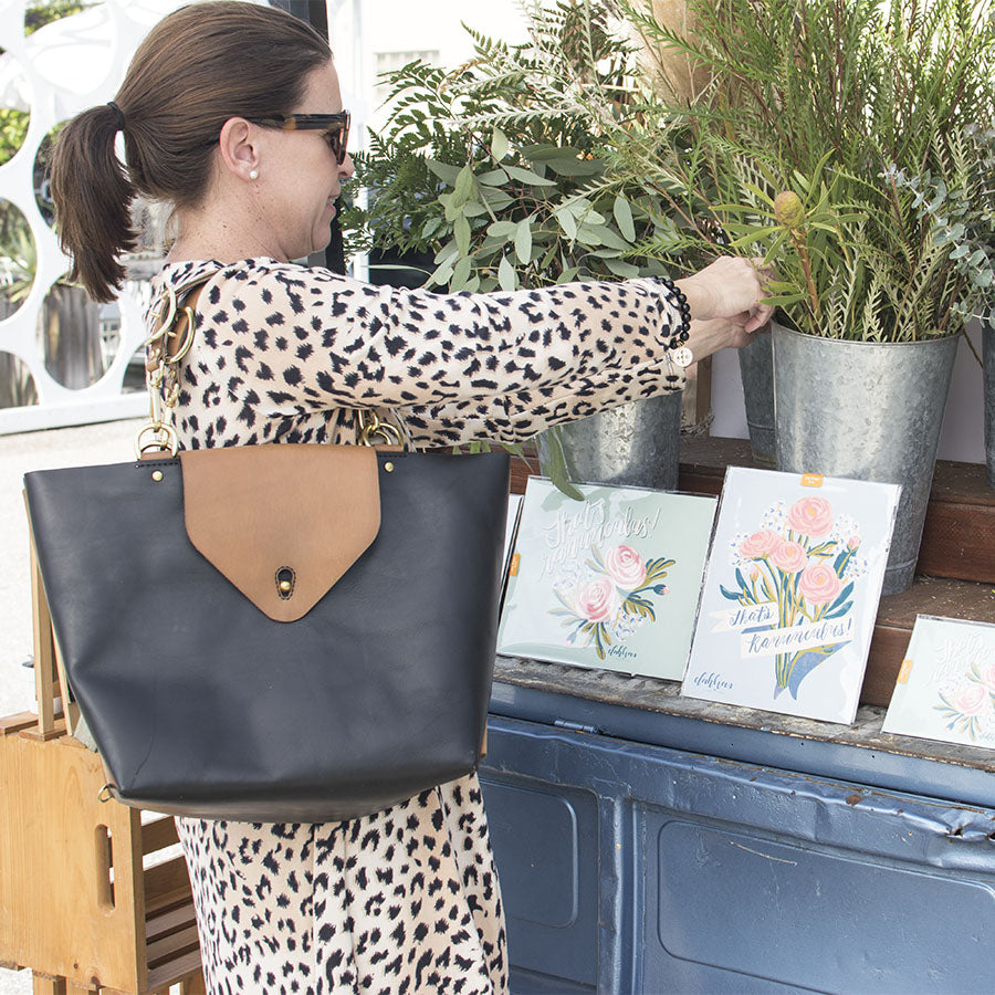 Three-Way Bag — flat lay showing all carry configurations