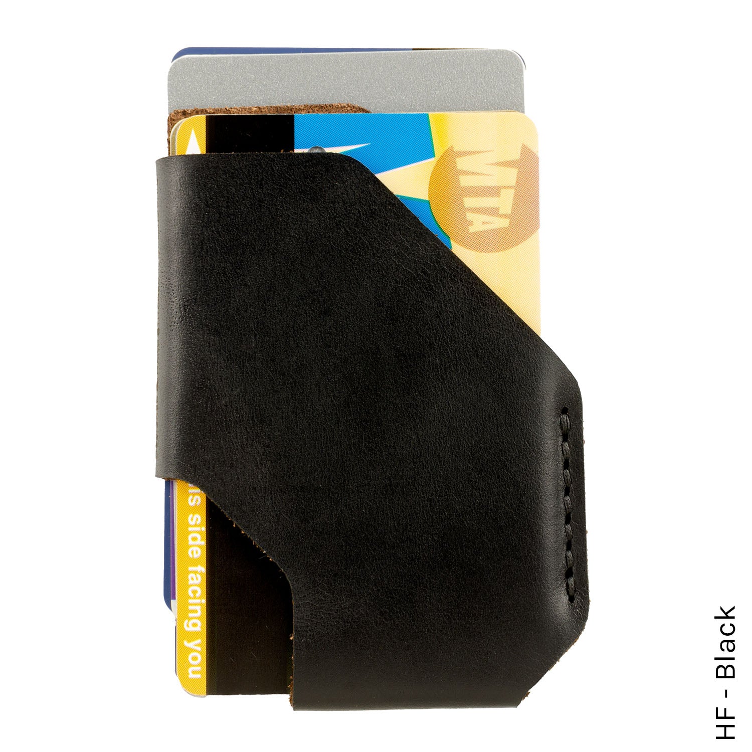 TriSlot Wallet in HF Black — front view
