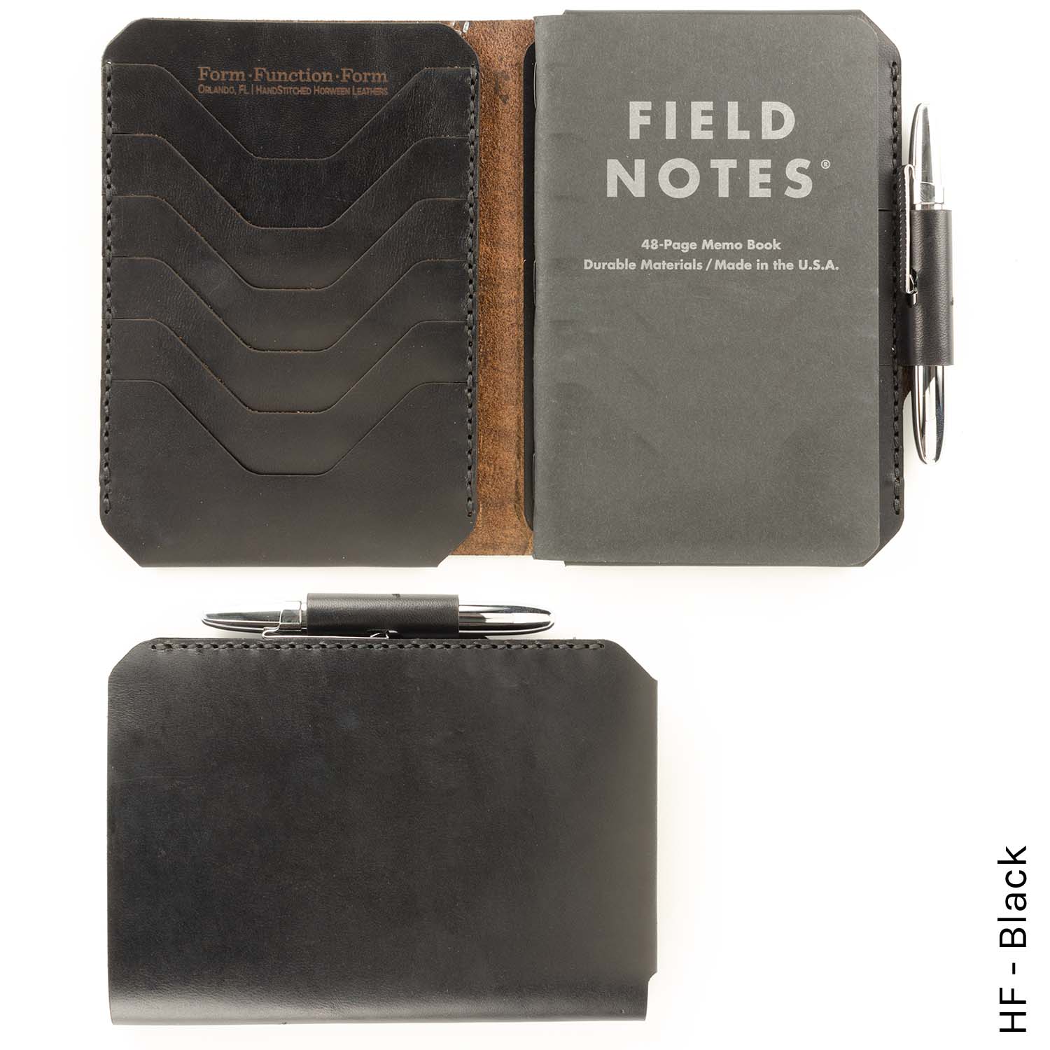 Field Notes Wallet in HF Black — front view