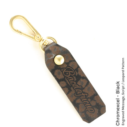 FFFob Keychain in Chromexcel Black — front view