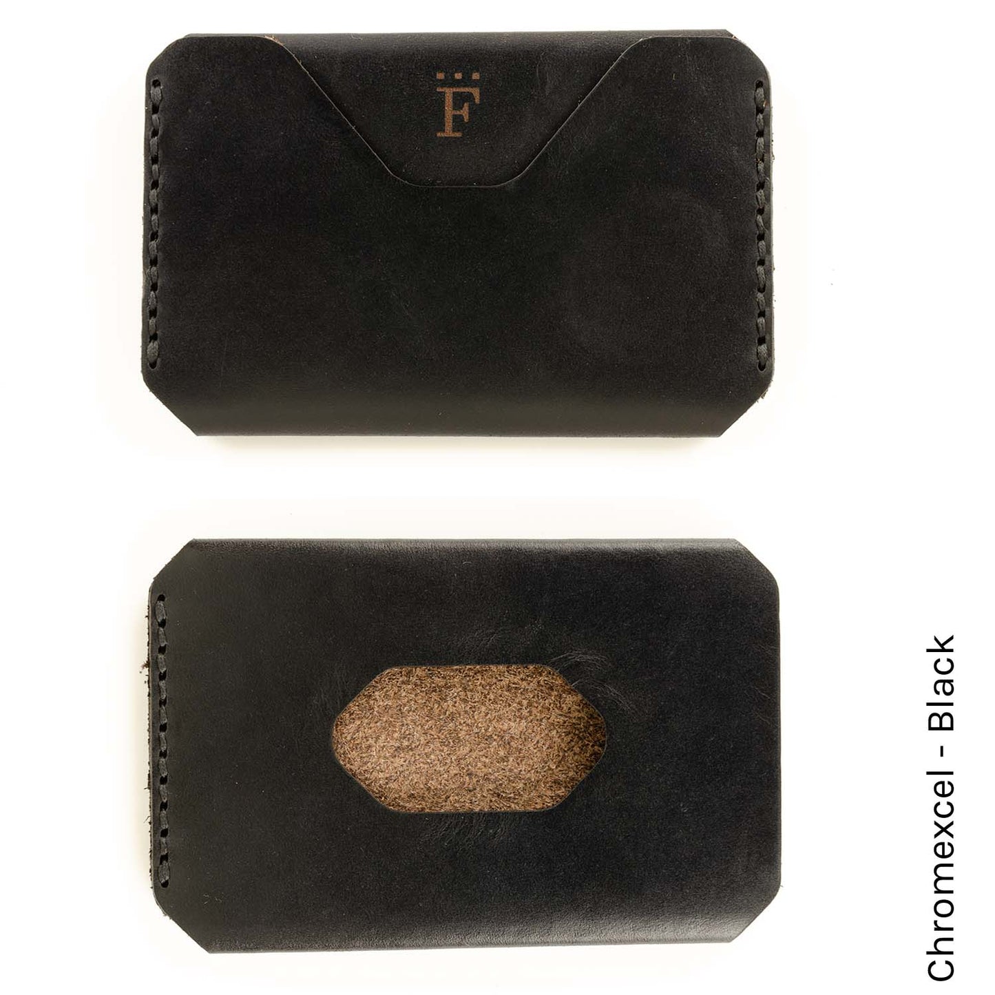 Side Hustle Wallet in Chromexcel Black — front view
