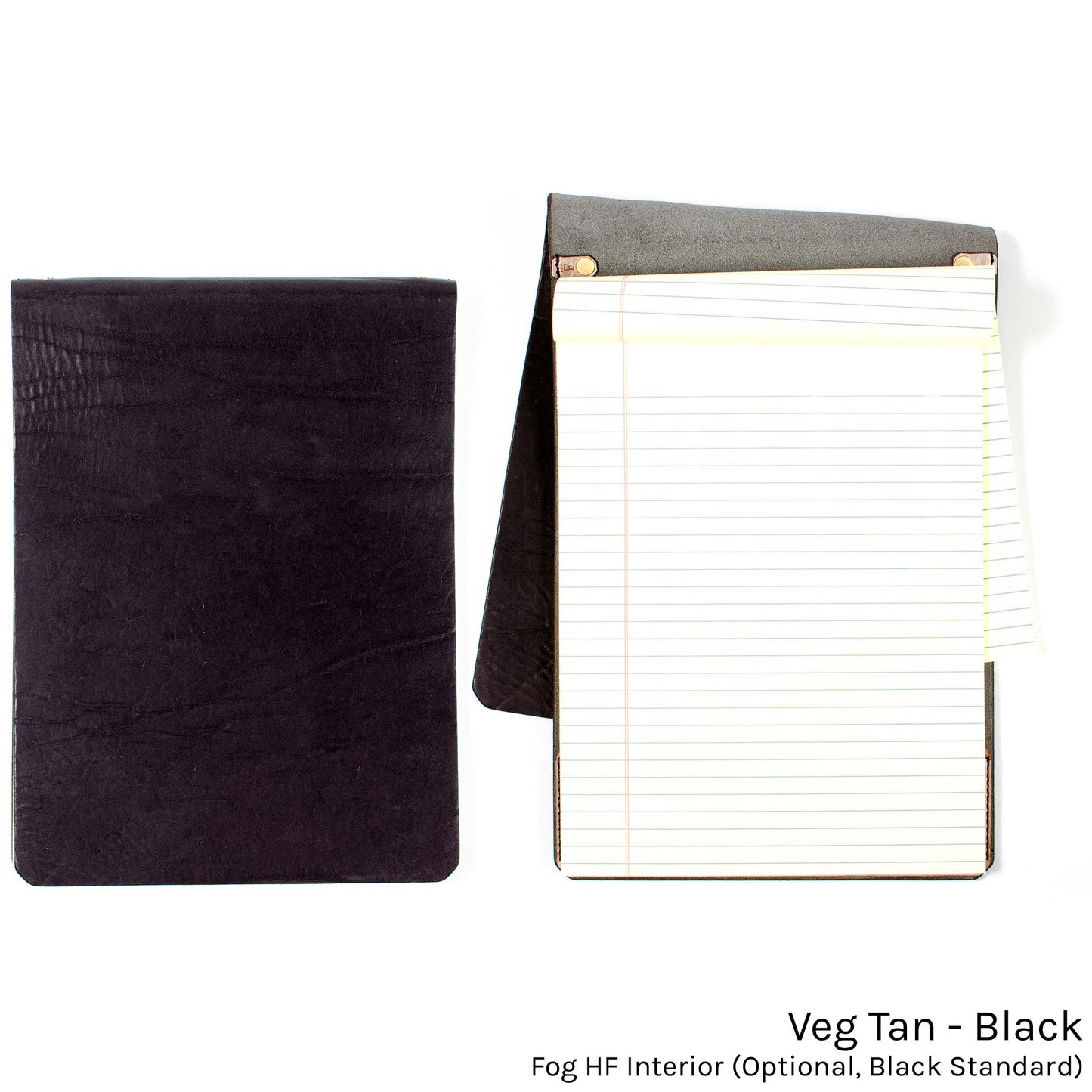 FFFolio Legal Pad Cover in Veg Tan Black — front view