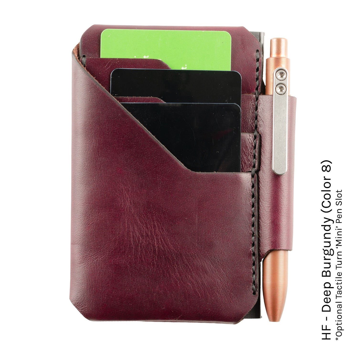 Archslim Wallet in HF Deep Burgundy (Color 8) — front view