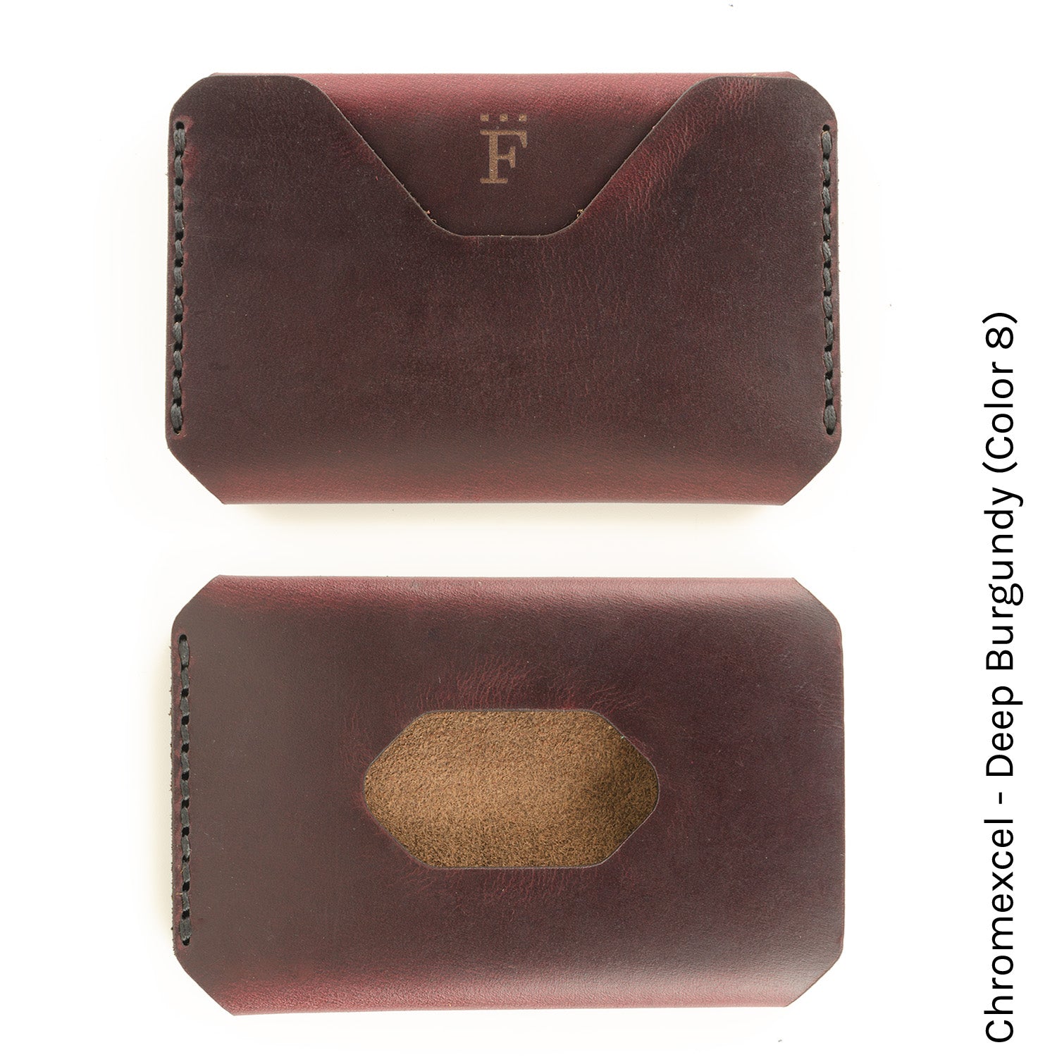 Side Hustle Wallet in Chromexcel Deep Burgundy (Color 8) — front view