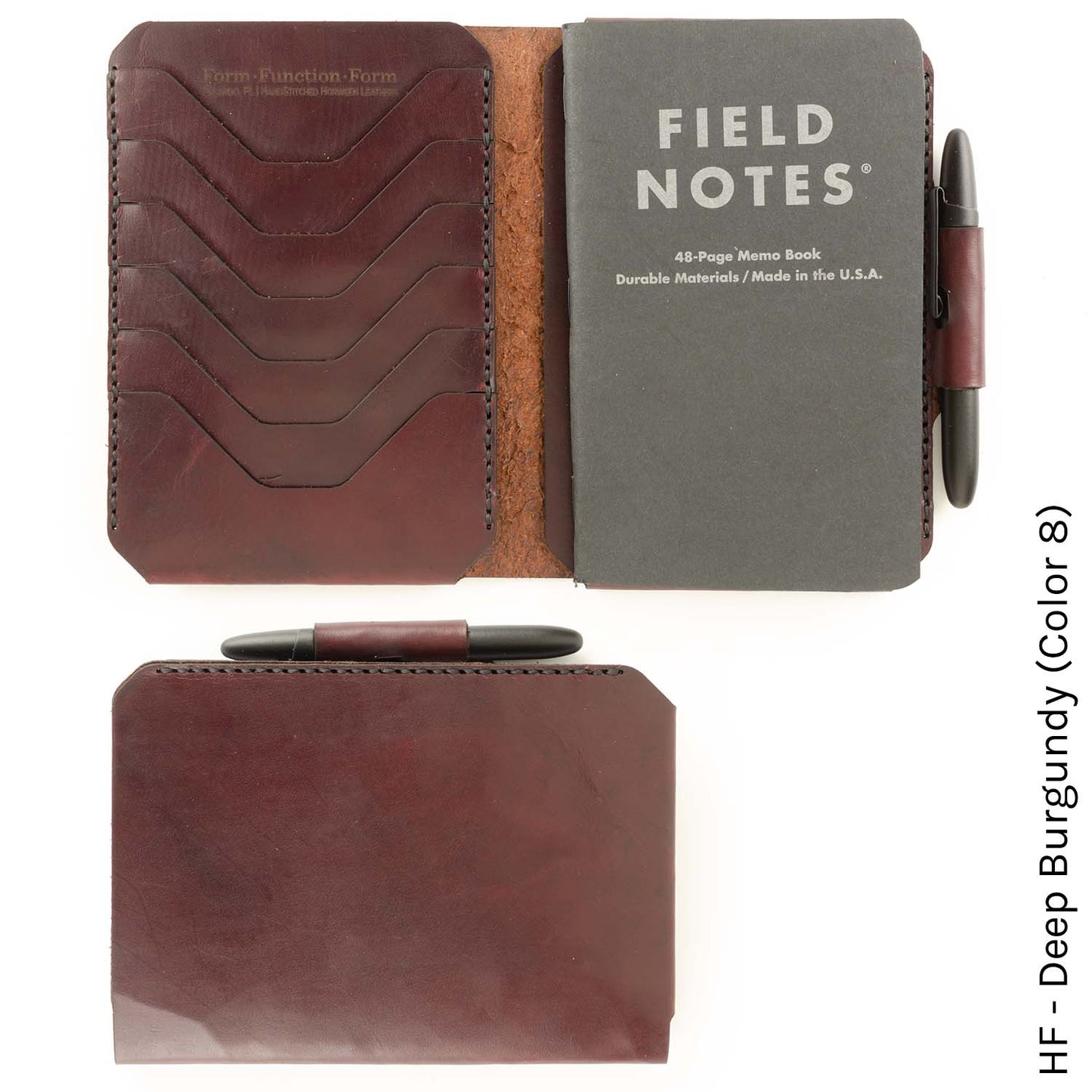 Field Notes Wallet in Chromexcel CL8 — front view