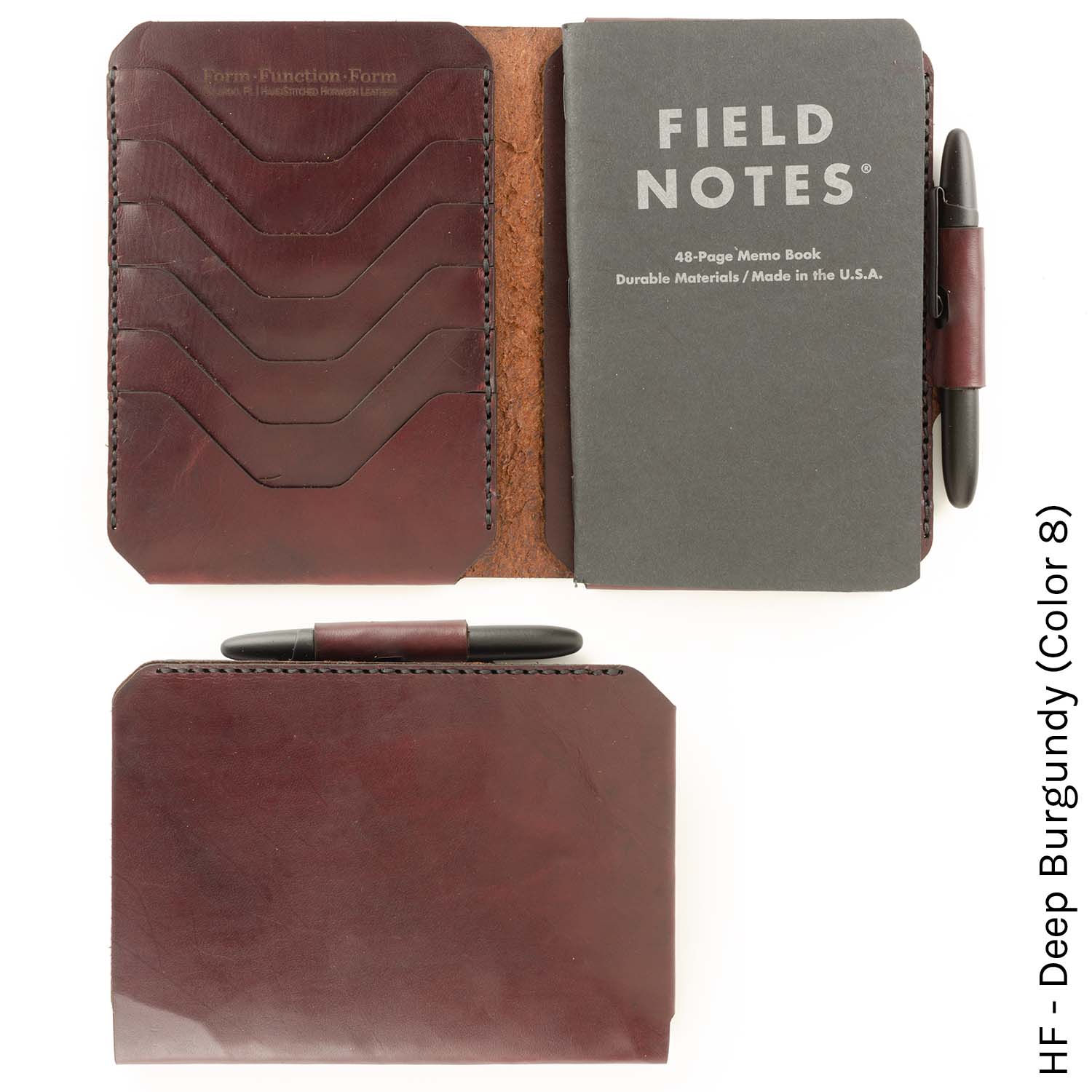 Field Notes Wallet in Chromexcel CL8 — front view