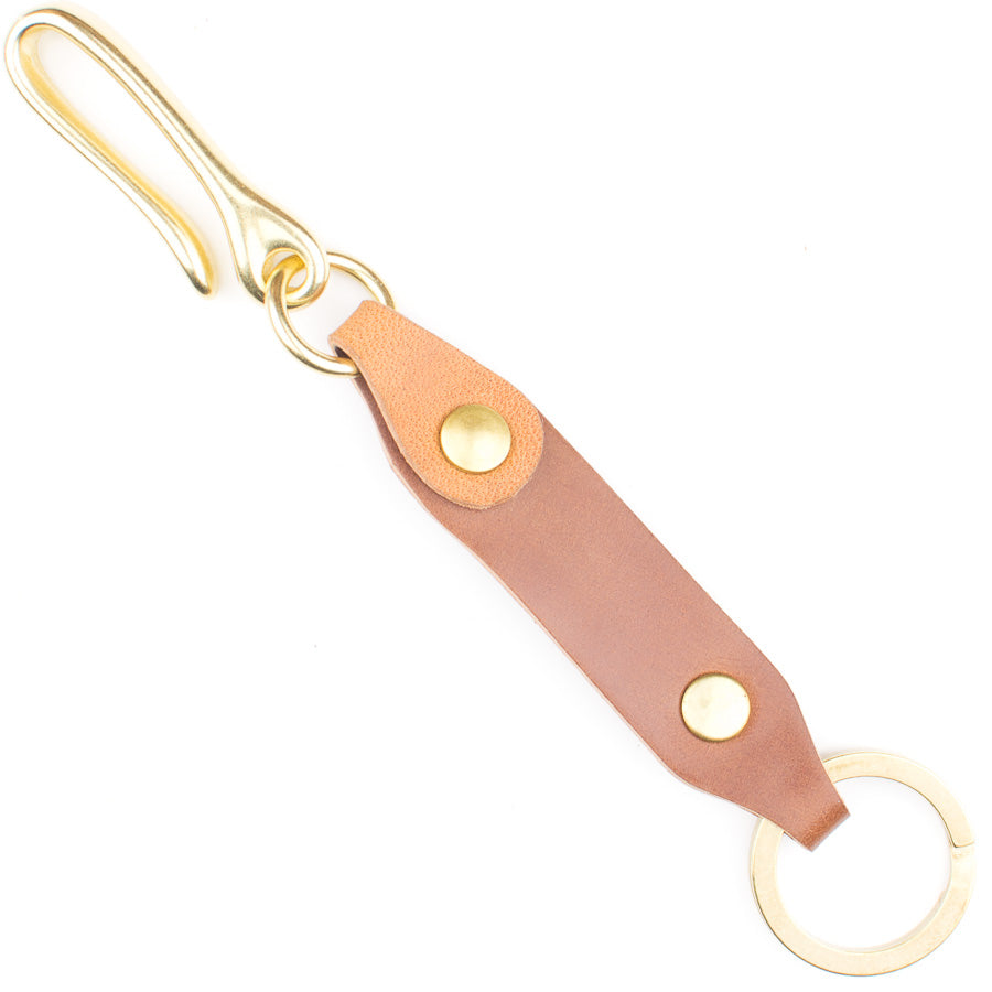Short Leash Fob Cordovan — hero shot showing shell cordovan key fob with short leash strap