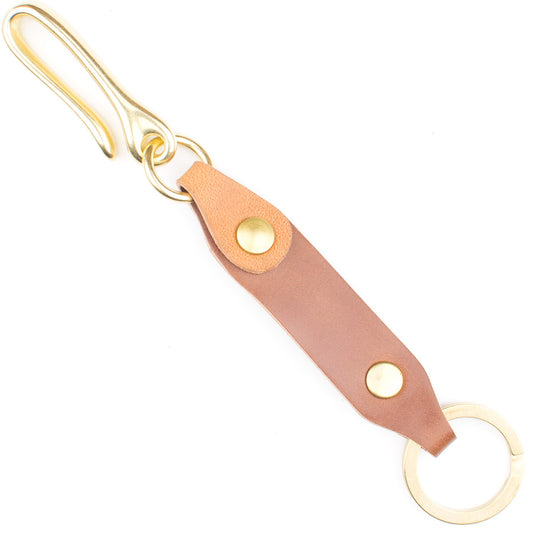 Short Leash Fob Cordovan — hero shot showing shell cordovan key fob with short leash strap