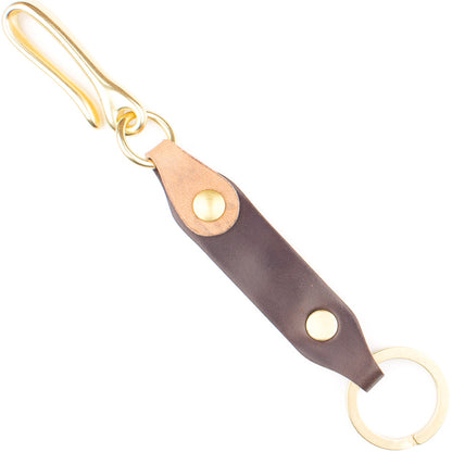 Short Leash Fob Cordovan — detail showing short leash length and hardware
