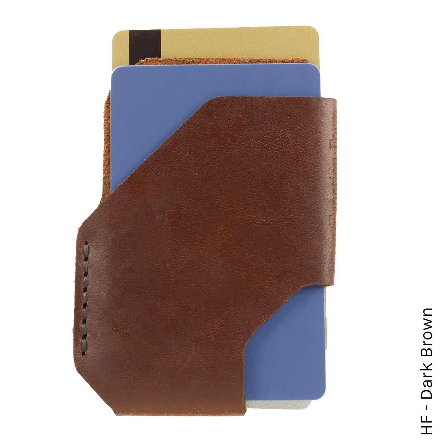 TriSlot Wallet in HF Dark Brown — front view