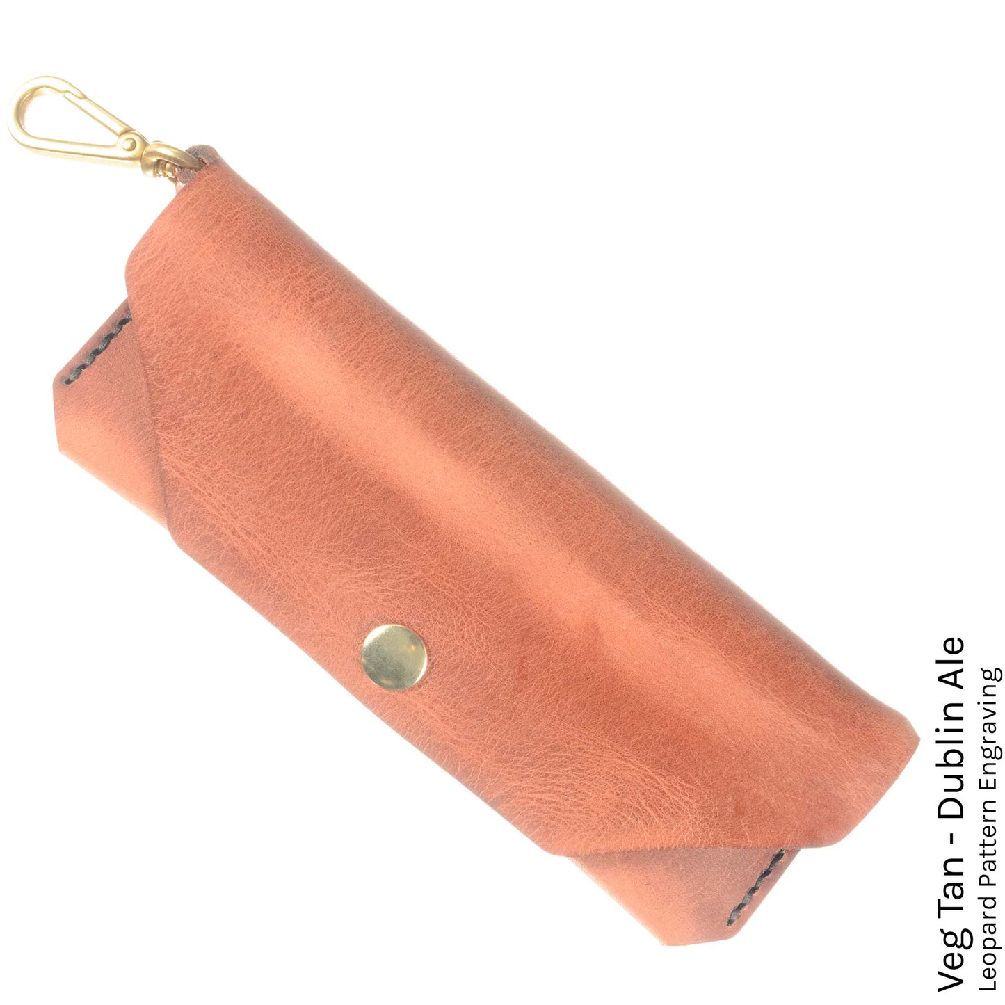 FFF Eyeglass Case in Veg Tan Dublin Ale — front view