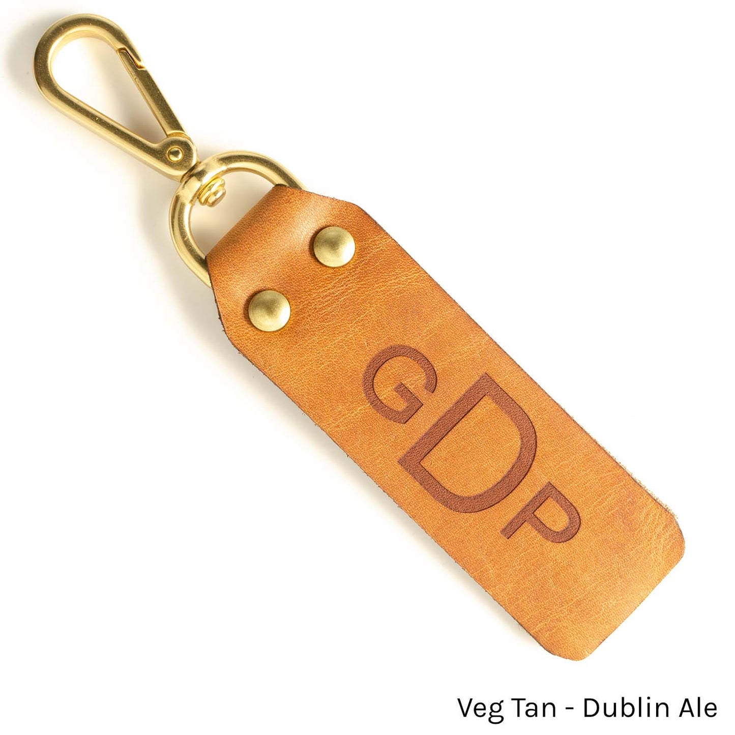 ID FFFob Luggage Clip in Veg Tan Dublin Ale — front view