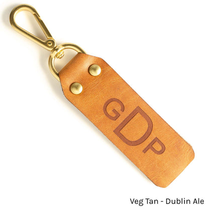 ID FFFob Luggage Clip in Veg Tan Dublin Ale — front view