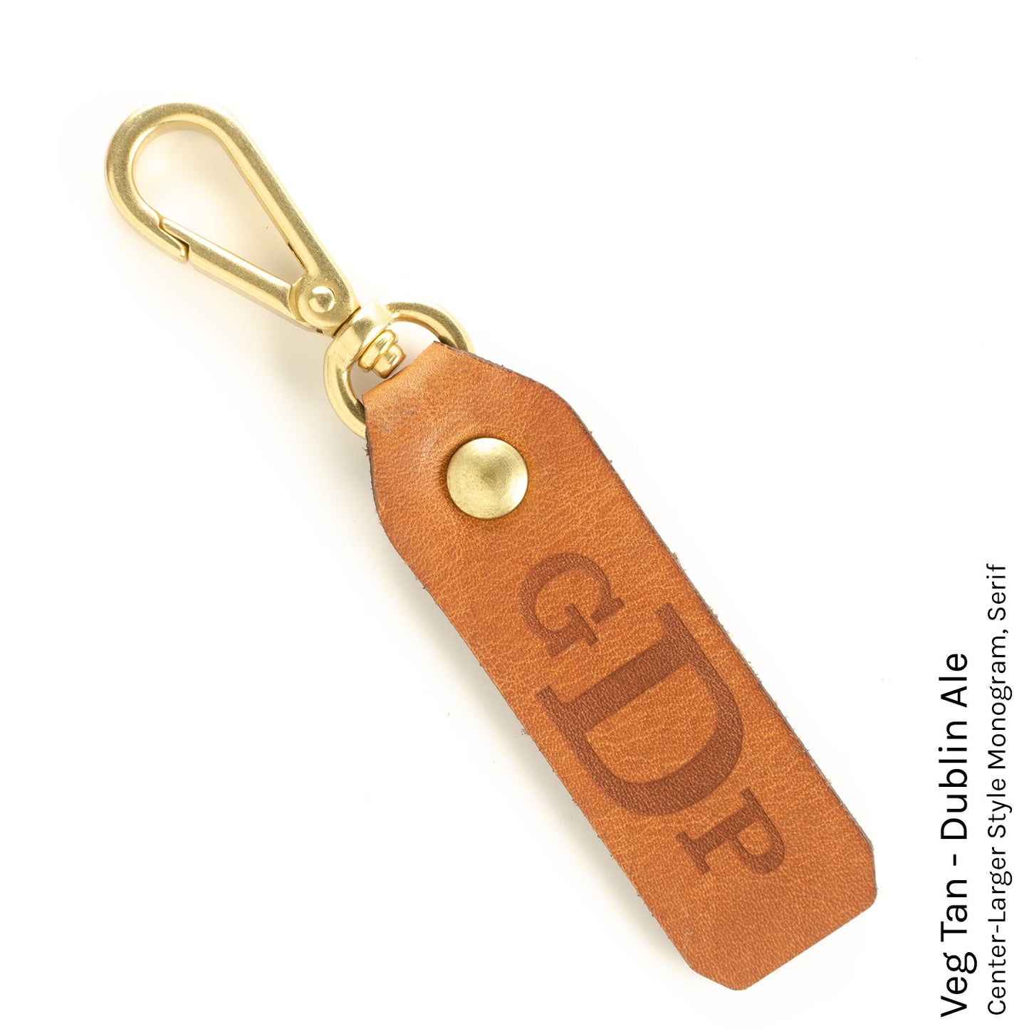 FFFob Keychain in Veg Tan Dublin Ale — front view