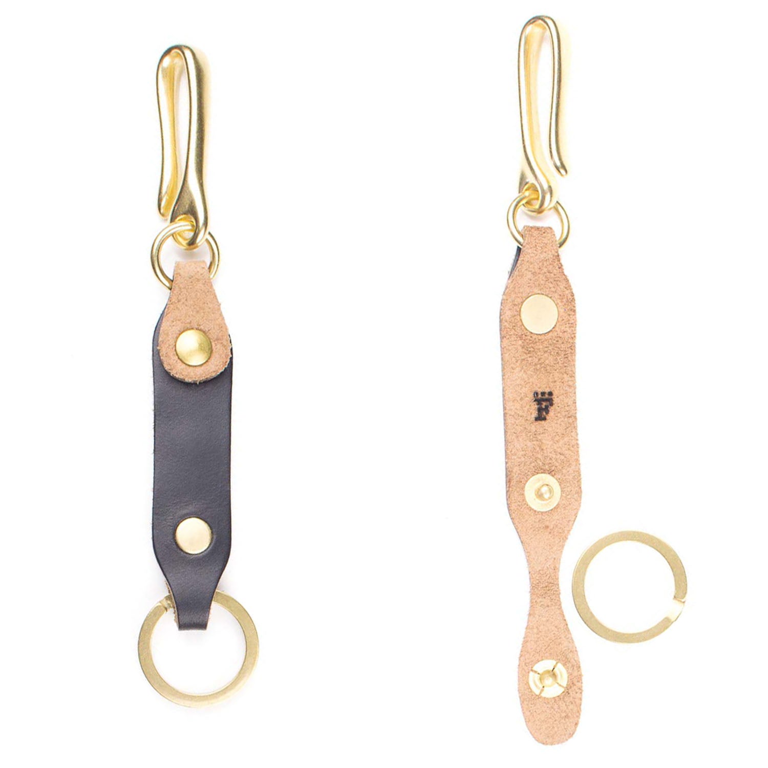 Short Leash Fob in Chromexcel Black — front view