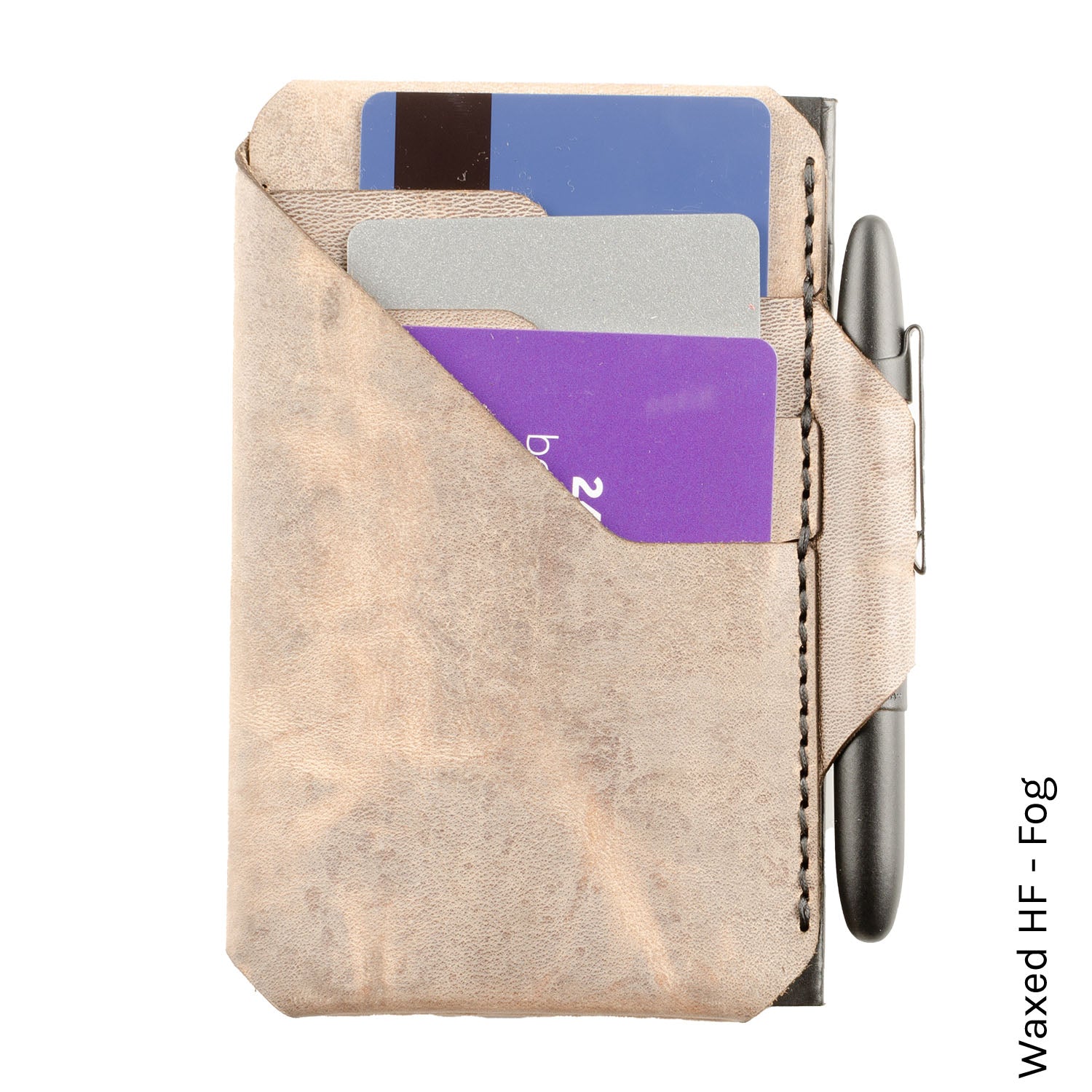 Archslim Wallet in Waxed HF Fog — front view