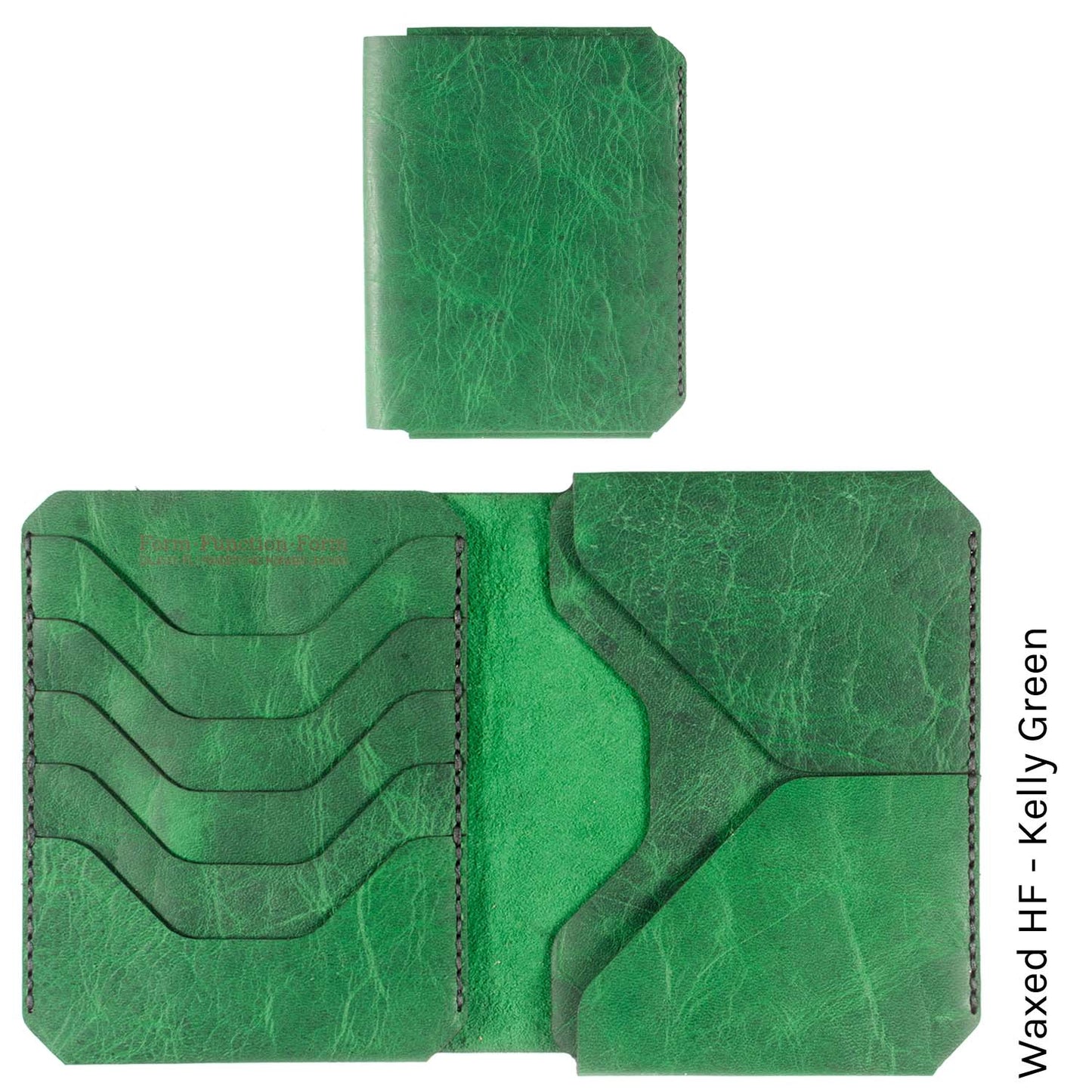 JetSet Passport Wallet in Waxed HF Kelly Green — front view